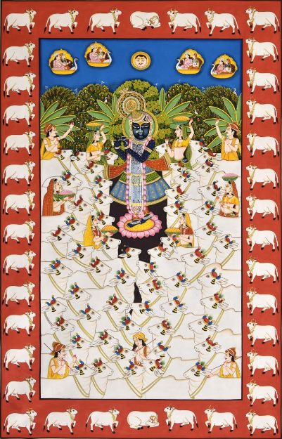 Picture of Krishna with Cows