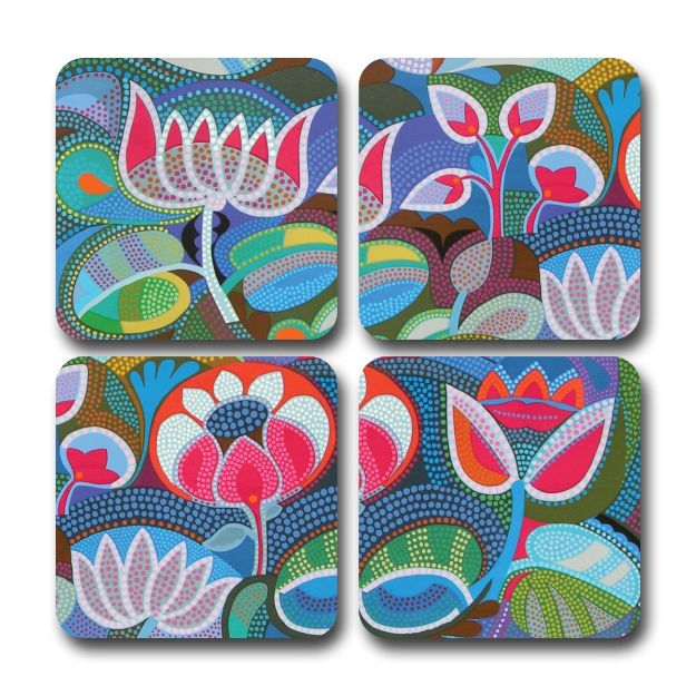 Picture of Coaster set - Flowers