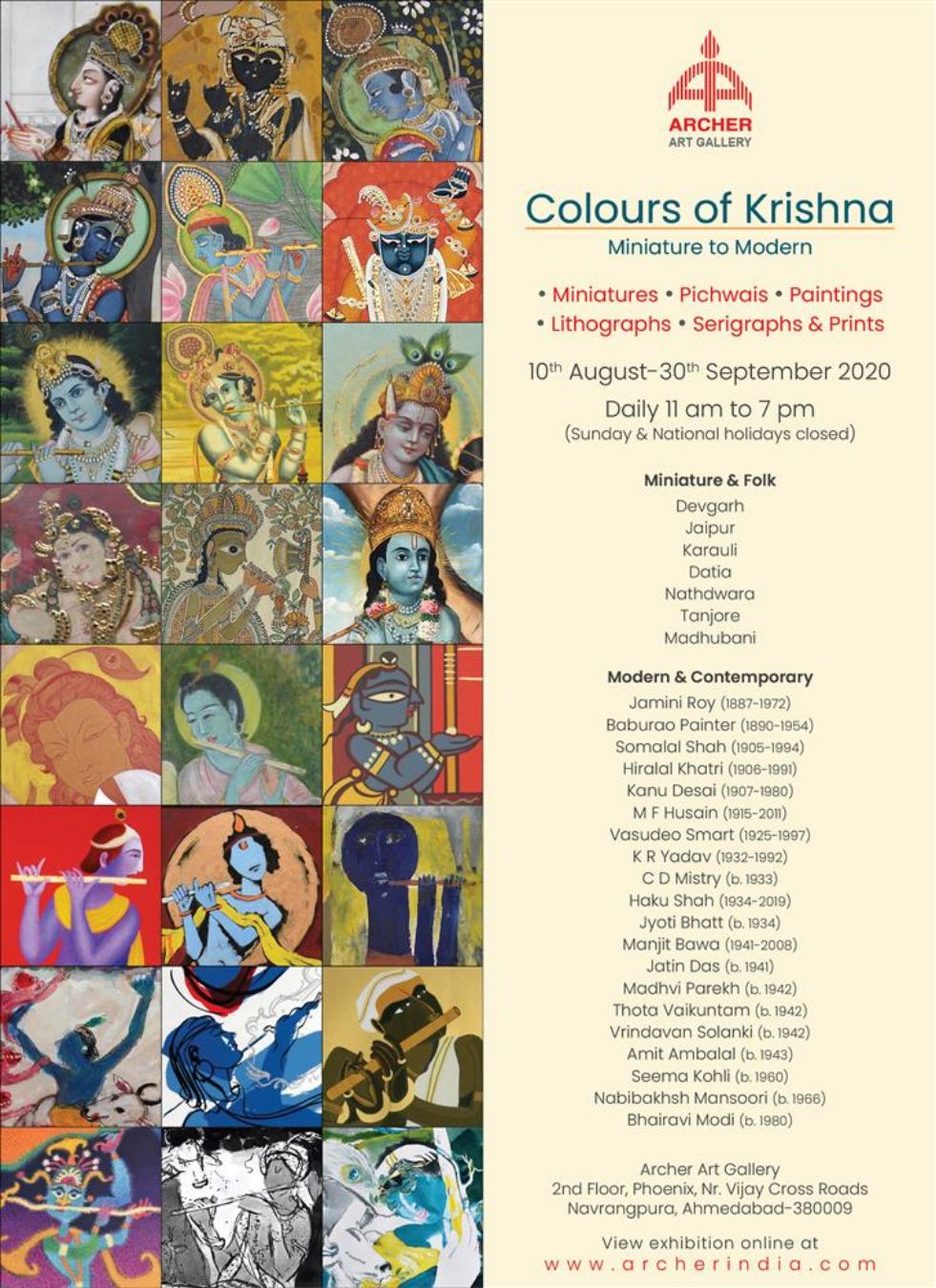 Colours of Krishna - Miniature to Modern