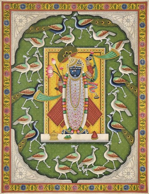 Picture of Shreenathji with Peacock