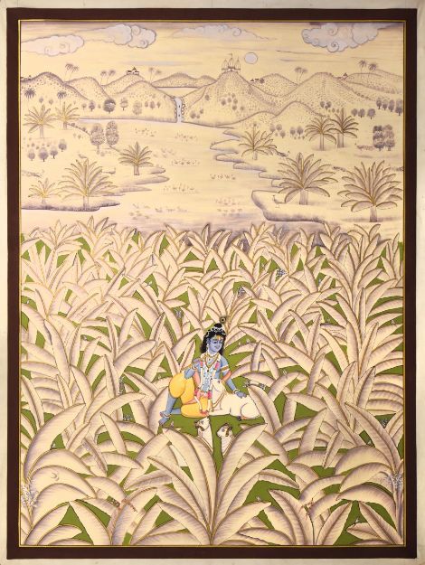 Picture of Krishna with Cows