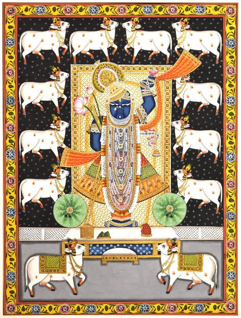 Picture of Shreenathji with Cows