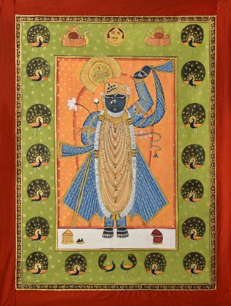 Picture of Shreenathji With Peacock