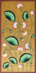 Picture of Cows and Lotus with Golden Background