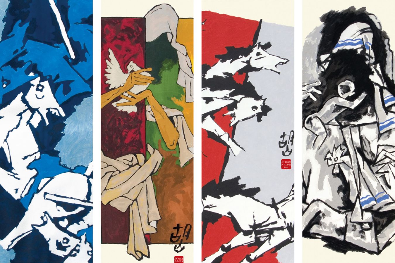 Riding the Eastern Wind: Scroll Serigraphs by M. F. Husain