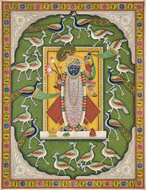 Picture of Shreenathji with Peacock