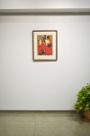 Picture of Woman in Red with Parrot