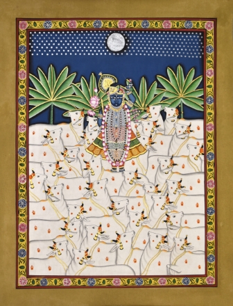 Picture of Shreenathji With Golden Cows