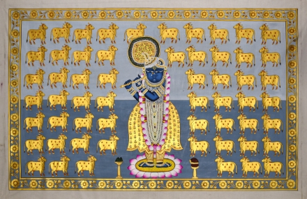 Picture of Shreenathji With Golden Cows