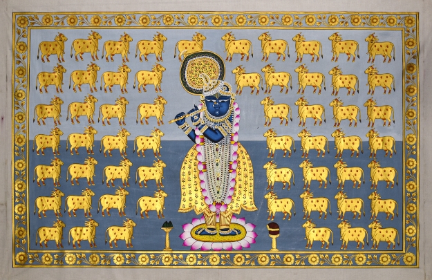 Picture of Shreenathji With Golden Cows