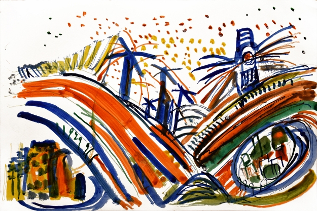 Picture of Wind Hills And Lighthouse On Hilltops