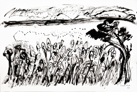 Picture of Crop is Ready With Background Hills