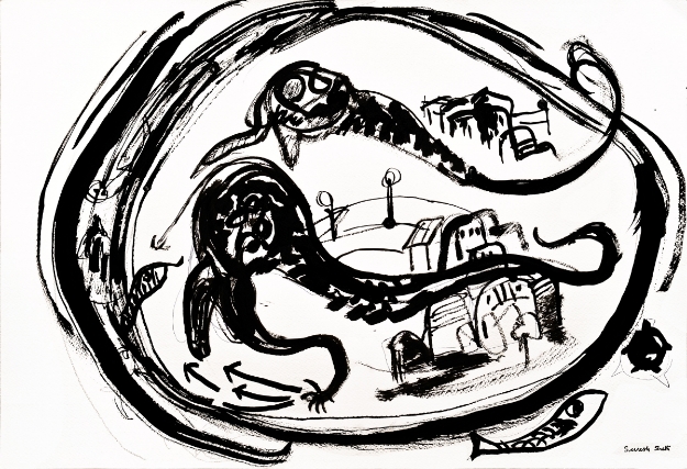 Picture of Cobara Snake Protecting An Iland